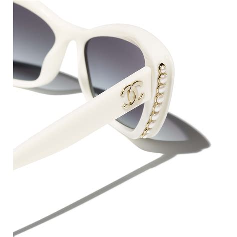 chanel white sunglasses with pearls|the real Chanel sunglasses.